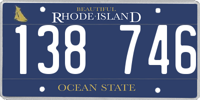 RI license plate 138746