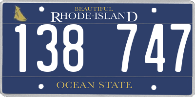 RI license plate 138747