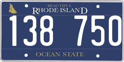 RI license plate 138750