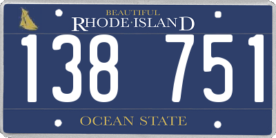 RI license plate 138751