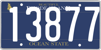 RI license plate 13877