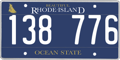 RI license plate 138776