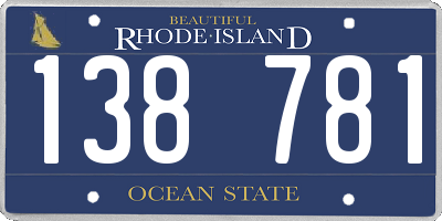 RI license plate 138781