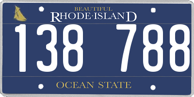 RI license plate 138788