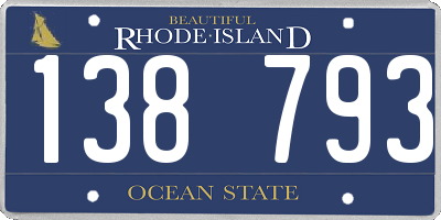 RI license plate 138793