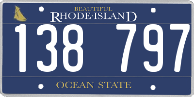 RI license plate 138797