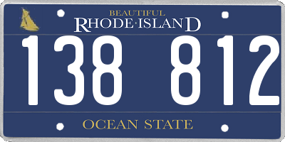 RI license plate 138812