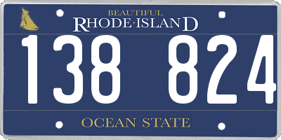 RI license plate 138824