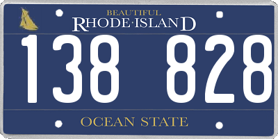 RI license plate 138828