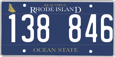 RI license plate 138846
