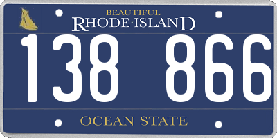 RI license plate 138866