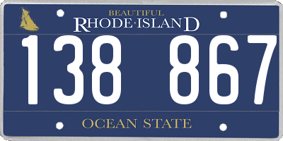 RI license plate 138867