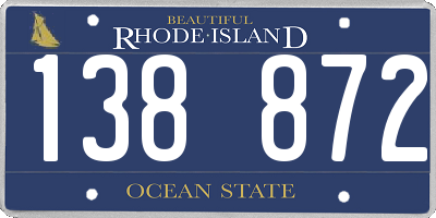 RI license plate 138872