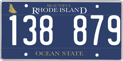 RI license plate 138879