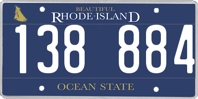 RI license plate 138884
