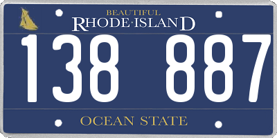 RI license plate 138887