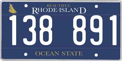 RI license plate 138891