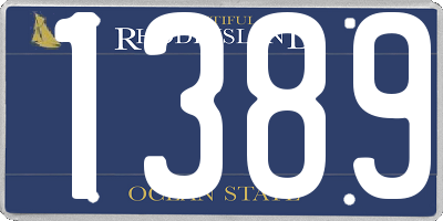 RI license plate 1389