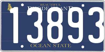 RI license plate 13893