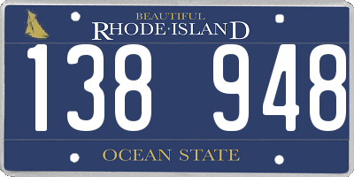 RI license plate 138948