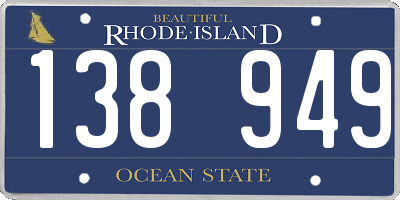 RI license plate 138949