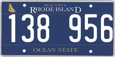 RI license plate 138956
