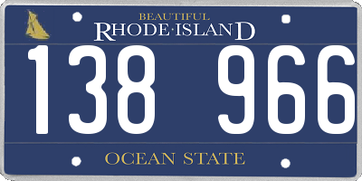 RI license plate 138966