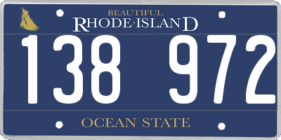 RI license plate 138972