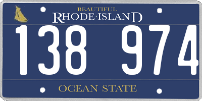 RI license plate 138974