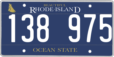 RI license plate 138975