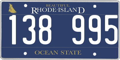 RI license plate 138995