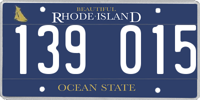 RI license plate 139015