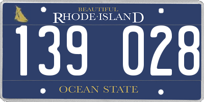 RI license plate 139028