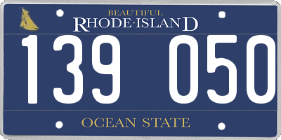 RI license plate 139050
