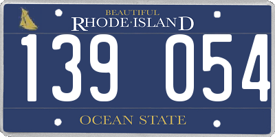 RI license plate 139054