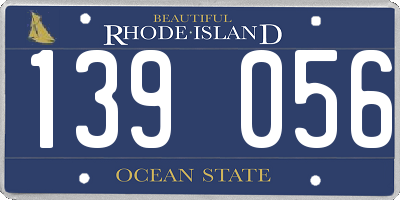RI license plate 139056