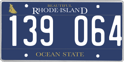 RI license plate 139064