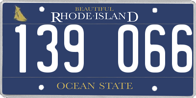 RI license plate 139066