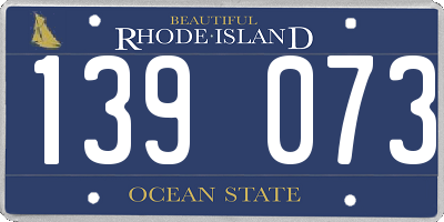 RI license plate 139073