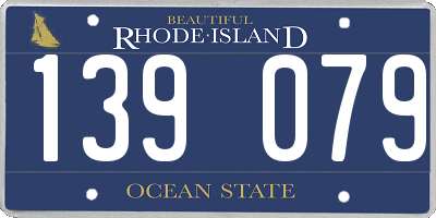 RI license plate 139079