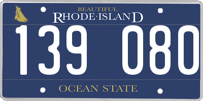 RI license plate 139080