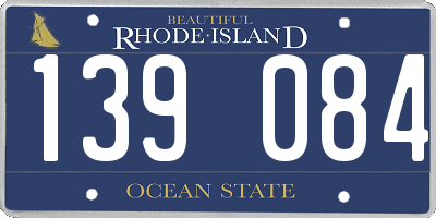 RI license plate 139084