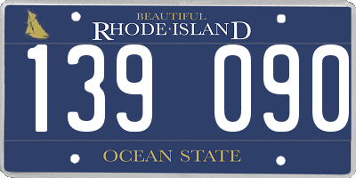 RI license plate 139090