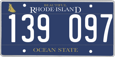 RI license plate 139097