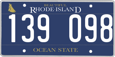RI license plate 139098