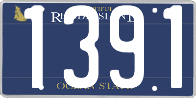 RI license plate 1391