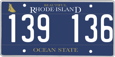 RI license plate 139136