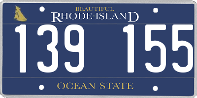 RI license plate 139155
