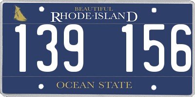 RI license plate 139156