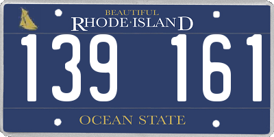 RI license plate 139161